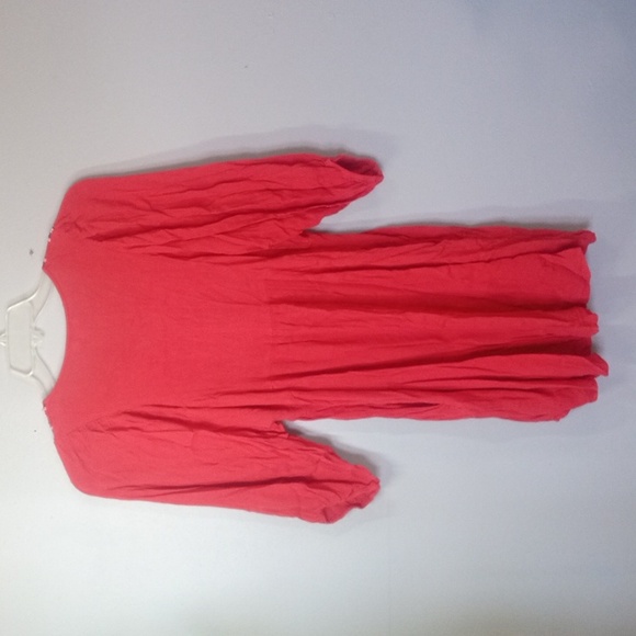 Umgee Women's Embroidered Red Tunic Pullover Top Size Large - Picture 5 of 6